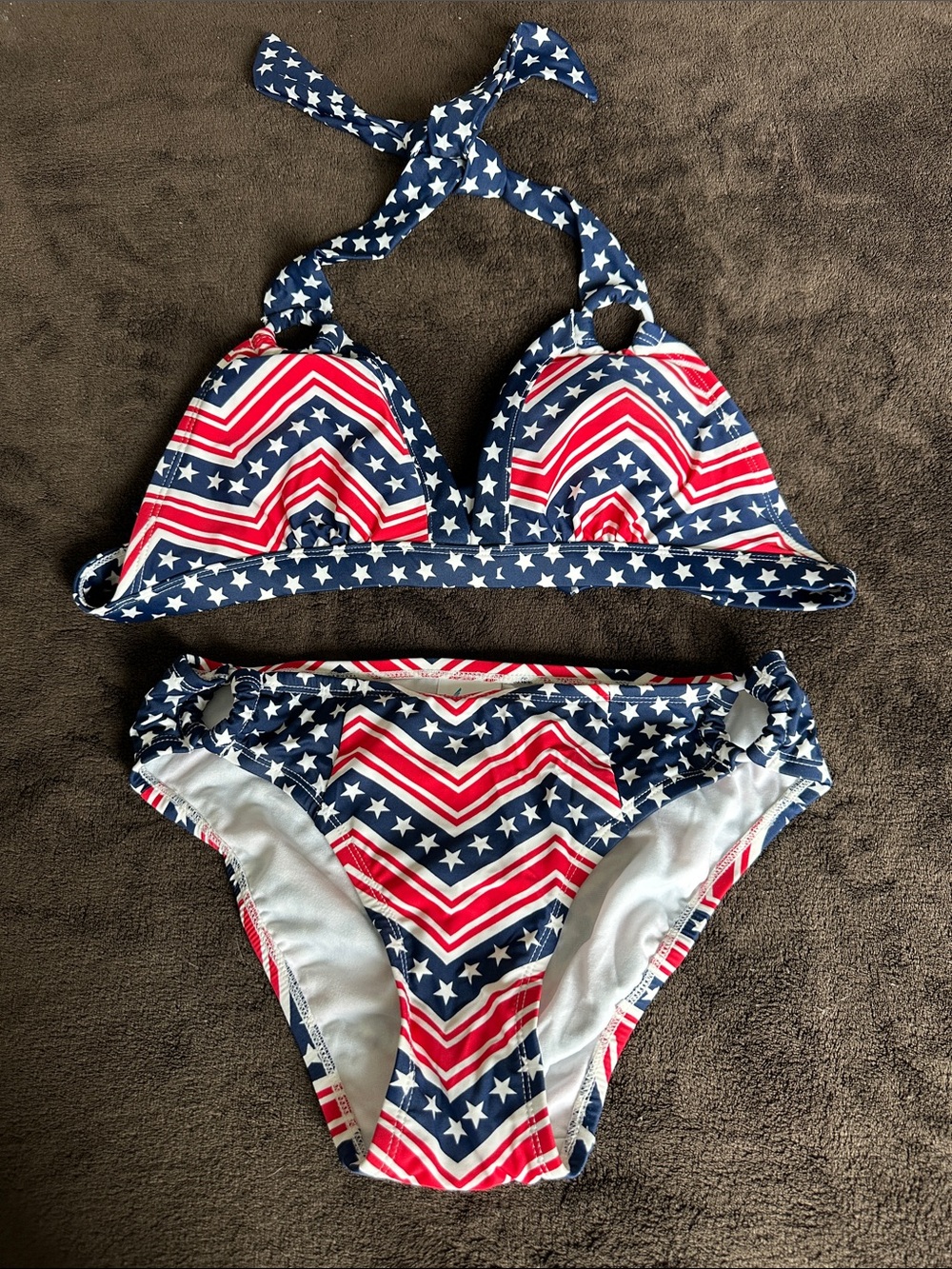 Catalina Red, White & Blue Star Chevron Bikini
